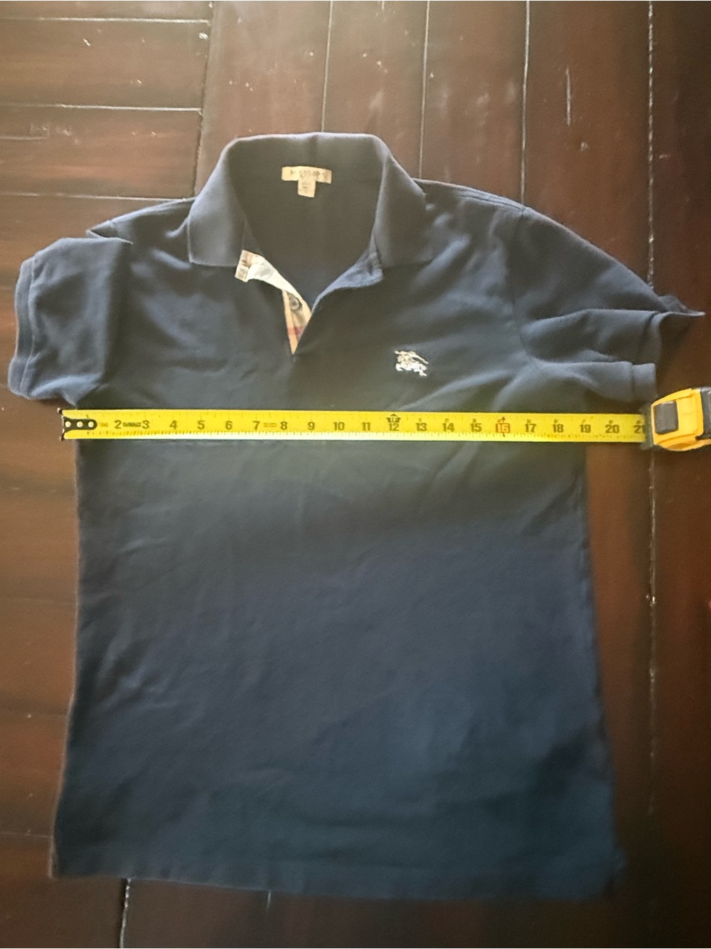 Burberry Britt Like New EUC Black Polo with Signature Check Placket - Picture 5 of 6